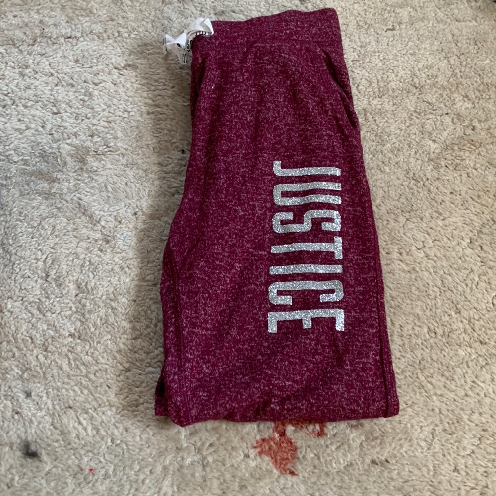 Justice girls stretchy soft joggers